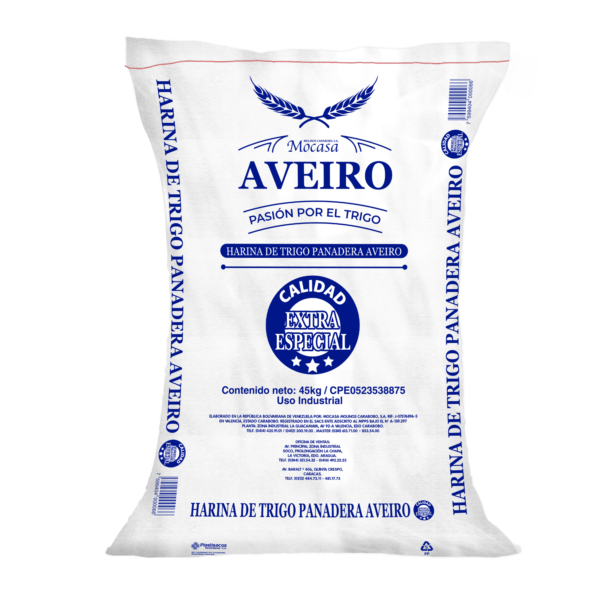 Harina de Trigo Panadera Aveiro EXTRA ESPECIAL en Saco de 45kg