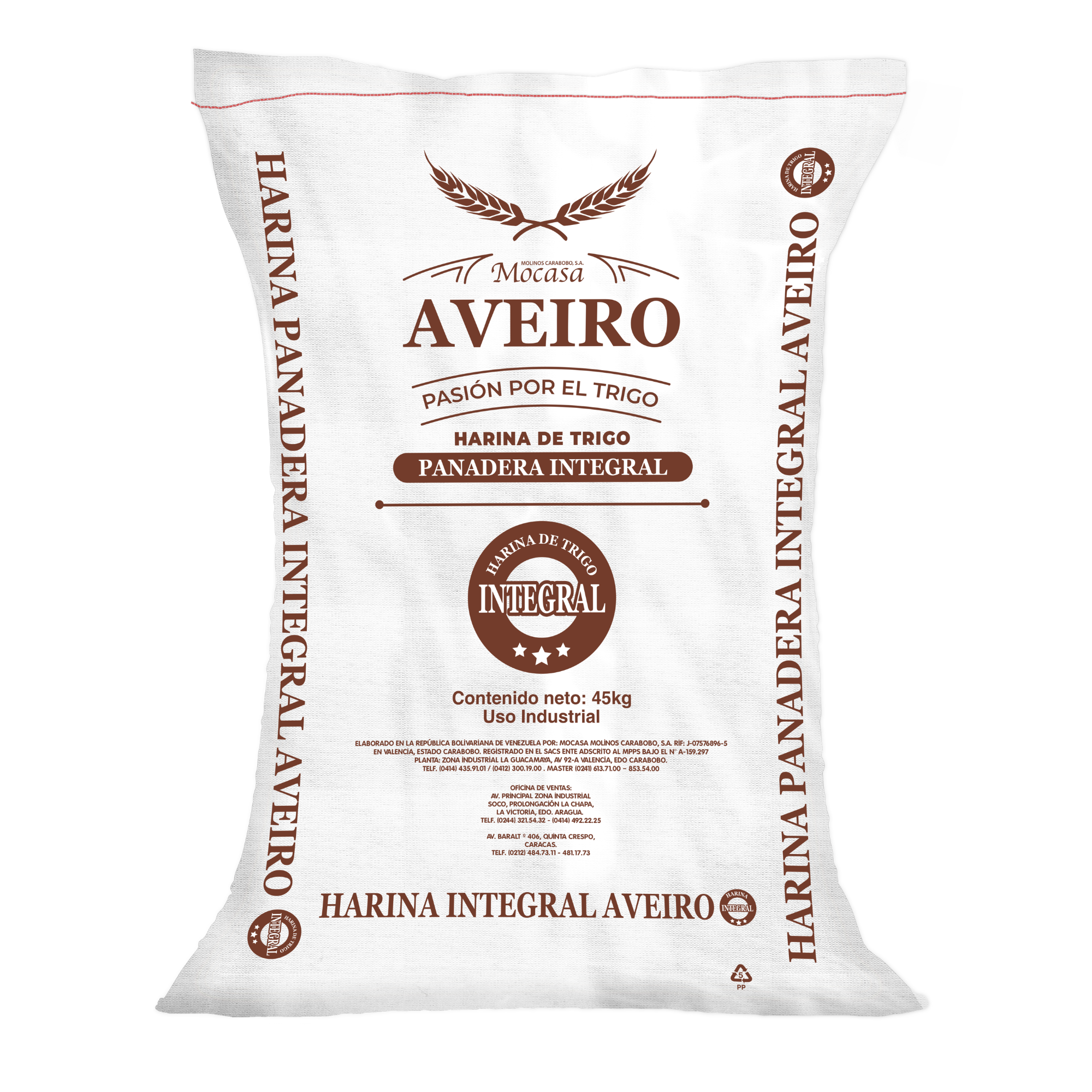 Harina de Trigo Aveiro INTEGRAL en Saco de 45kg
