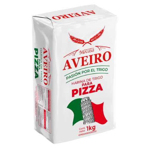 Harina de Trigo Aveiro PARA PIZZA en Empaque de 1 kg para uso domestico