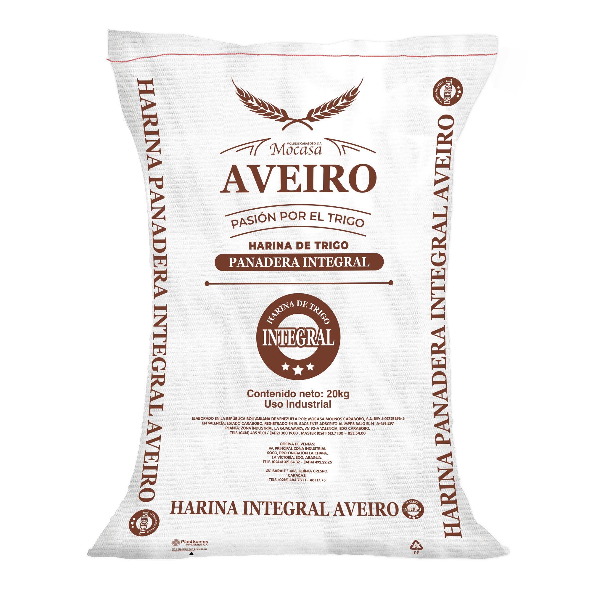Harina de Trigo Aveiro INTEGRAL en Saco de 20kg